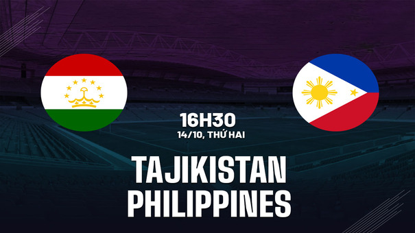 Nhận định bóng đá Tajikistan vs Philippines 16h30 ngày 14/10 (King's Cup 2024). Hãy đến M88 thể thao trực tuyến.